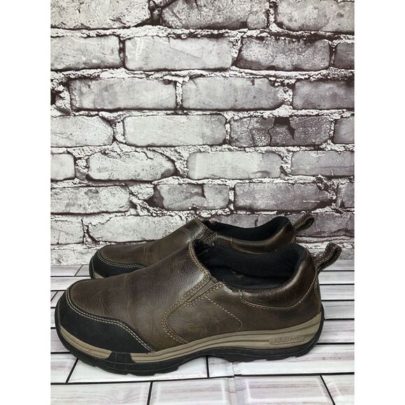 L.L Bean Traverse 507184 Brown Leather Slip On Trail Shoes Men’s Sz 9.5M US/43EU - Picture 9 of 14
